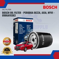 BOSCH OIL FILTER - PERODUA BEZZA, AXIA, MYVI - 0986AF0363