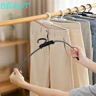 BEAUT 3pcs Stainless Steel Spring Clothes Hanger, High Toughness Stretchable Skirts Jeans Hanger, St
