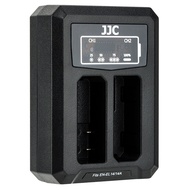 JJC USB Dual Battery Charger for Nikon D5600 D5500 D5300 D3400 D3300 (Compatible with Nikon EN-EL14a)
