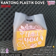 Plastik Bento 4 Sekat isi 50 Kantong Dove muat Box Nasi 18x18 + Dus Snack Ultah Syukuran Ulang Tahun