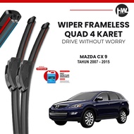 Mazda Cx-9 Wiper 2007-2015 Quad Car Windshield Free Fluid