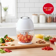 Electric Mini Food Processor, 400ML Portable Garlic Chopper, Blender for Onions, Veggies, Ginger, Ch