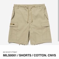 WTAPS MILS0001 Cotton Cargo Shorts Khaki