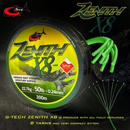 G-TECH ZENITH X8 TEFLON COATING BRADED LINE 150M 300M