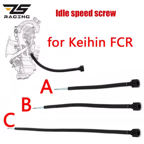 ZS Racing Motorcycle carburetor KEIHIN FCR MX idle adjuster screw cable 1034-837-2100 Idle speed scr