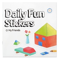 Daily Fun Reusable Sticker Book for Toddlers &Preschool(4th Edition, Book 5) —O My Friends—Montessor