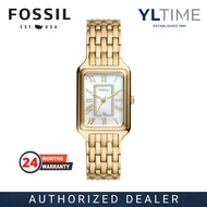 Fossil Lady ES5304 Raquel Three-Hand Date White Mother Of Pearl Dial Gold-Tone Stainless Steel Quart