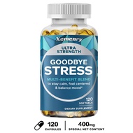 Goodbye Stress Capsules - Mood Regulator - Contains L-Theanine Lemon Balm Chamomile and More - Relie