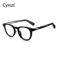 Cyxus Blue light blocking glasses  Round frame Korean style Unisex Acetate frame 8391