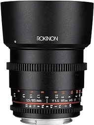 Rokinon DS85M-NEX Cine 85mm T1.5 AS IF UMC Full Frame Cine Lens for Sony E Mount, Black, full-size