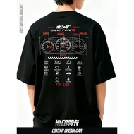 EK9 Instrument T-shirt CIVIE Short Sleeves TYPE-R Themed Car Culture Shirt for Men and Women 100% Pr