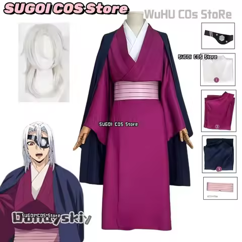 Anime DemonS layer Cosplay Uzui Tengen Cosplay Costume{SUGOI COS}Kimono Cape Blindfold Men Uniform H