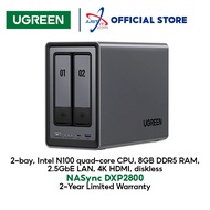 UGREEN NASYNC DXP2800 2BAY WITH INTEL N100 4CORE 3.4GHZ 8GB NAS DISKSTATION