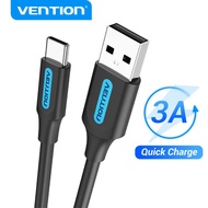 Vention สายชาร์จ USB Type C สายชาร์จแบบเร็วสำหรับ Samsung S10 S9 3A สายชาร์จข้อมูลแบบเร็วสาย OPPO สำ