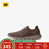 【商场同款】CAT卡特 休闲皮鞋男鞋 男士商务休闲鞋牛皮户外防滑耐磨透气低帮鞋子 深褐色 41