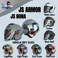 JS NONA HIJAB & HELMET SOLIDJS Armor Original, HALF FACE HELMET FOR MEN BEST SELLINGWanita, JS STEAD