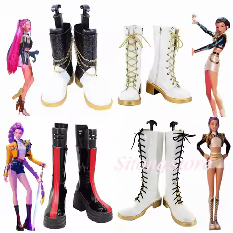 Black Golden Rumi Zoey Mira Cosplay KPop Demon Hunters Boots Kids Girls Rumi Halloween Party Role Pl