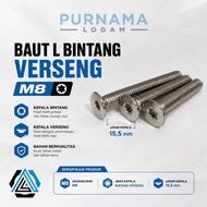 Verseng L BINTANG M8 x 45 (Length 4.5cm) Stainless Steel 304 A2-70