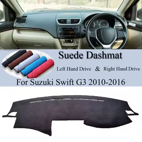 For Suzuki Swift Sport G3 FZ NZ AZH 2010-2016 Suede Dashmat Dash Mat Cover Dashboard Pad Sunshade Ca