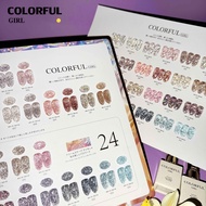 【พร้อมส่ง】Colorful girlสีเจลแฟลช 24สี (Colorful girl)สีเจลทาเล็บ สี แถม ชาร์ทสี ยาทาเล็บเจล  ชุดสี 2