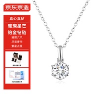京东京造星芒铂金培育钻石项链 0.5ct D-G色/VVS-VS净度 约45cm