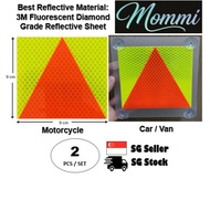 [SG Seller] Suction Probation Plate P Plate Car Van Motorbike Motorcycle Bike Probation Plate with s