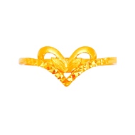 Top Cash Jewellery 916 Gold Heart in Heart Ring