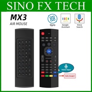 MX3 Air Mouse Smart Voice Remote Control 2.4G RF Wireless Keyboard For X96 mini KM9 A95X H96 MAX Android Box