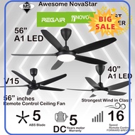 ⭐ [100% ORIGINAL] ⭐ Regair Inovo A1 LED 5640 V15 DC Motor Ceiling Fan 8 Speed with Remote Control kipas Siling DC motor remote control