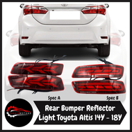 Rear Bumper Reflector Light For Toyota Altis 2014-2018
