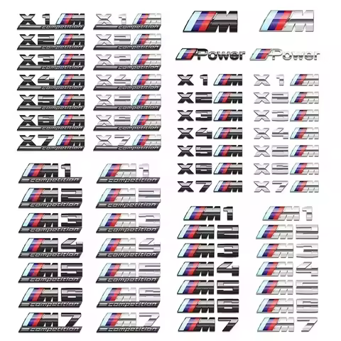 For Bmw M-standard Modified M1 M2 M3 M4 M5 M6 X7m X2m X3m X4m X5m X6m Car Rear Luggage Stickers Spor