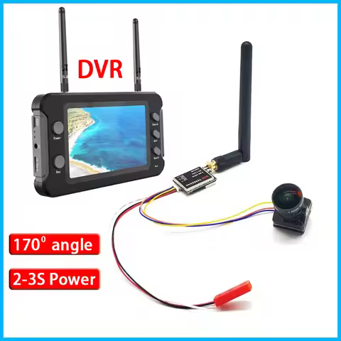 5.8G FPV Monitor with DVR 40CH 4.3 Inch LCD Display with 5.8G 48CH 600mW Transmitter Starlight HDR O
