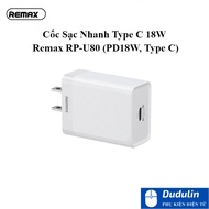 Remax RP-U80 18W Type C Fast Charger (PD18W, Type C) - genuine