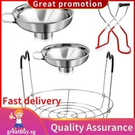 4 Pieces Canning Kit, 1PC Canning Rack+ 1PC Canning Jar Lifter Tong+ 2PC Canning Funnels, Canning Su