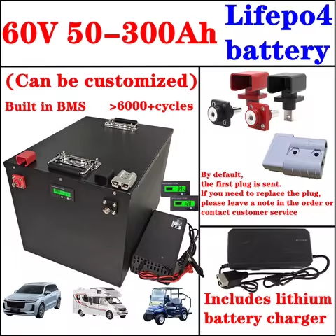 20S Lifepo4 Battery 60V 50Ah 70Ah 90Ah 100Ah 150Ah 180Ah 200Ah 300Ah Lithium Batteria for 3KW 6KW 10