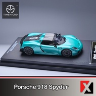 TIMEMICRO 1: Porsche 918 Spyder Tiffany Blue Convertible64