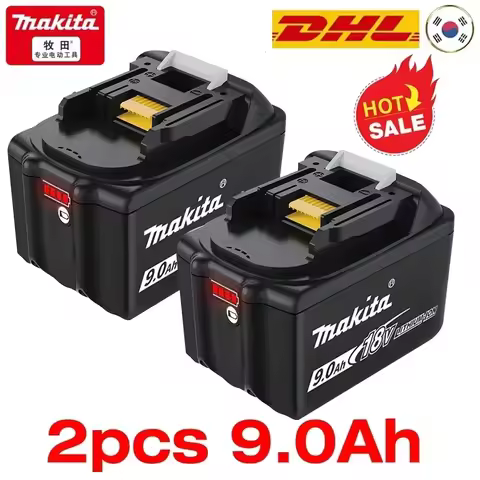 100% Genuine Makita Battery 18V 6Ah 9Ah Rechargeable Lithium Battery High Capacity for Makita Cordle