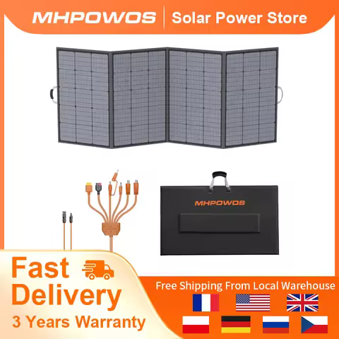 MHPOWOS Portable Solar Panel 31V 400W Foldable Solar Charger for Power Station, 23.5% High Efficienc
