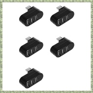(C Z G L) 5X 3 Port USB 2.0 Hub USB Port Splitter USB 2.0 Expander 90°-180° Degree Rotatable for Lap