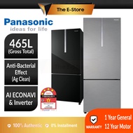 Panasonic 465L INVERTER 2 Door Bottom Mount Freezer Refrigerator | NR-BX471CPSM NR-BX471WGKM (Fridge Peti Sejuk Peti Ais 电冰箱 NR-BX471 NR-BX471CP NR-BX471WG)