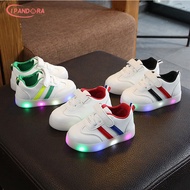 IP รองเท้าผ้าใบเด็ก รองเท้าเด็ก รองเท้าผ้าใบมีไฟกระพริบ LED  รองเท้าลำลองรองเท้าผ้าใบส้นแบน รองเท้าแฟชั่นเด็ก