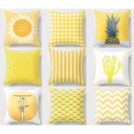 <COD>Yellow cushions pillow case40x40,45x45,50x50,60x60.Sofa cushion cover.Home decor Square pillow 