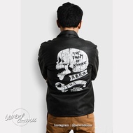 Jaket Kulit Cowok TFOA Big Side Black Series Skull – A25