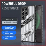 Hidden stand phone case For Samsung S25 S24 S23 ULTRA S24 S25 PLUS S23FE S24FE All inclusive hard pr