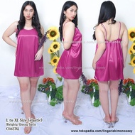 baju tidur wanita dewasa lingerie sexy jumbo XL ungu mini dress daster