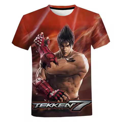 T-shirt 3D Print Hot Japanese Game Tekken 7 Summer TShirts Fashion Kids Casual Boys Girls Neutral Ro