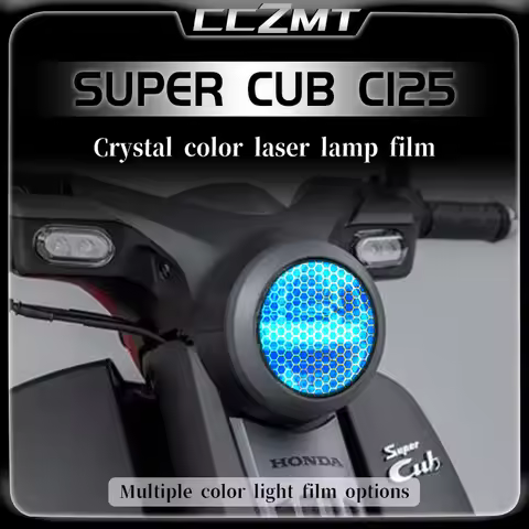 For Honda Super Cub C125 headlight film transparent protective film honeycomb laser light film stick