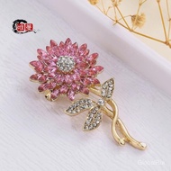 Jepun dan Korea Ketibaan Baharu Kerongsang Bunga Matahari Fesyen BUNGA MATAHARI Indah Pin Bertali Be