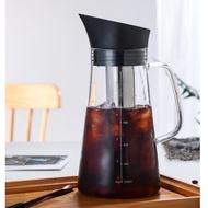 FQC Cold Brew Iced Coffee Tea Maker Drip Filter Jug Pot Water Brewing Glass Carafe With