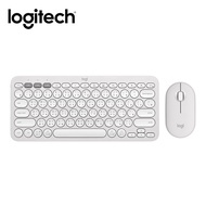 logitech Pebble 2 Combo無線藍牙鍵盤滑鼠組/ 珍珠白